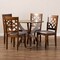 Baxton Studio Sandra Grey Upholstered and Walnut Wood 5-Piece Dining Set 172-9875-10901 - alternate 3
